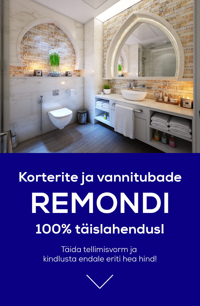 Korterite remond, vannitubade remond, täislahendus 100%, kindlusta endale hea hind Korterite remond, vannitubade remond, täislahendus 100%, kindlusta endale hea hind